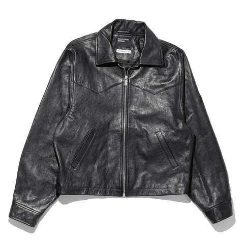 ENFANTS RICHES DÉPRIMÉS Signature Western Leather Jacket Black