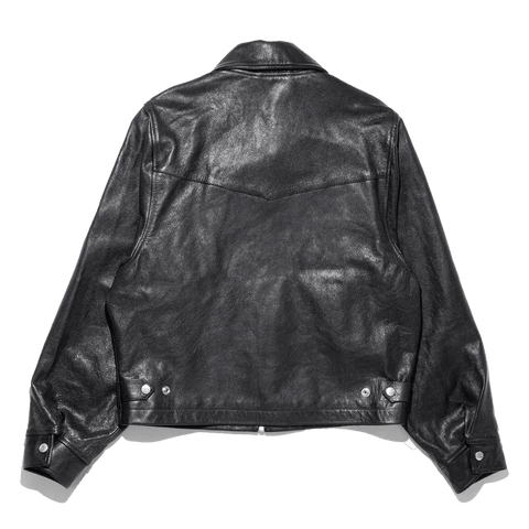 ENFANTS RICHES DÉPRIMÉS Signature Western Leather Jacket Black