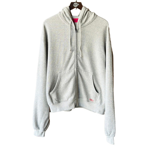 THE ELDER STATESMAN DAILY ZIP HOODIE HEATHER GREY