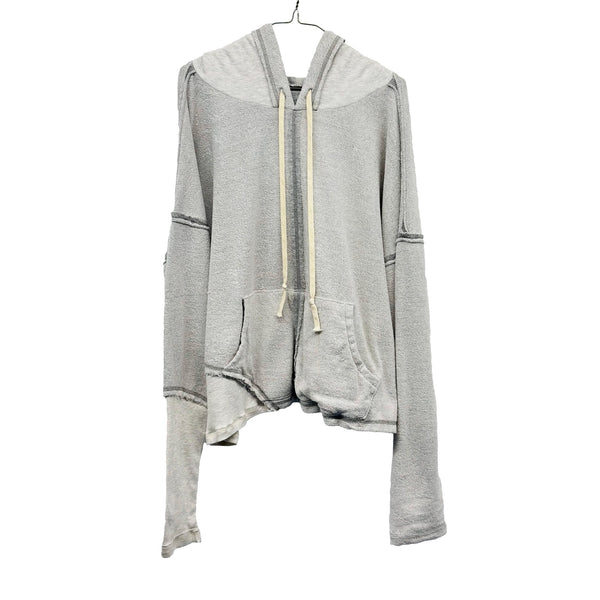 GREG LAUREN REVERSE HOODIE GREY