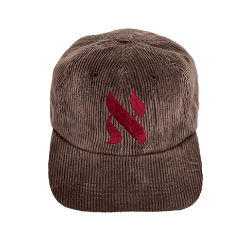 ERD ALEPH 6-PANEL HAT BROWN / RED