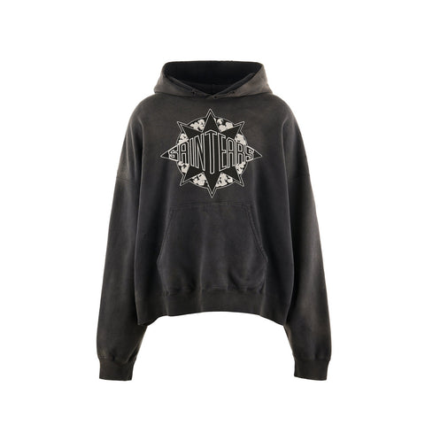 SAINT MICHAEL DENIM TEARS HOODIE BLACK