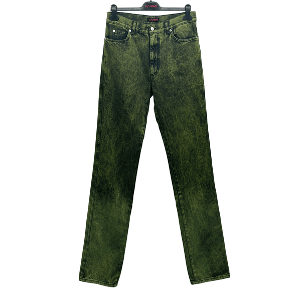 LU'U DAN STACKED STRAIGHT LEG JEANS WASHED GREEN