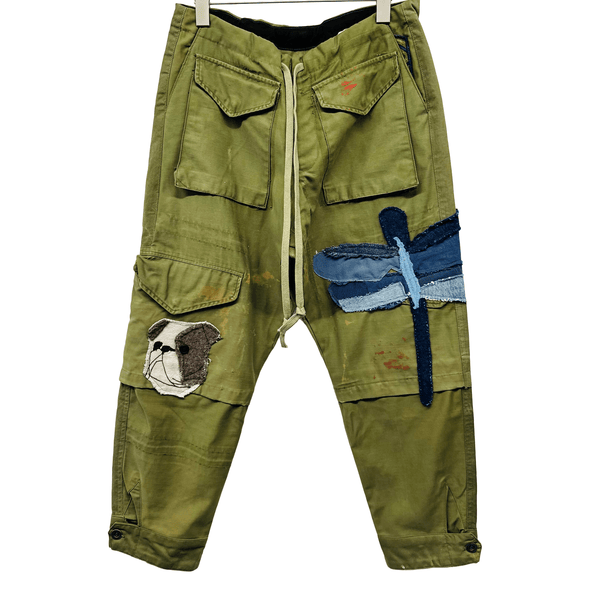 GREG LAUREN SCRAPS ARMY GL CARGO PANT ARMY