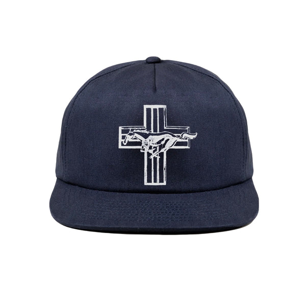 ONE OF THESE DAYS MUSTANG CROSS HAT NAVY