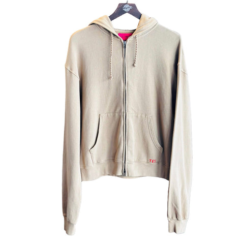 THE ELDER STATESMAN DAILY ZIP HOODIE (PUTTY)