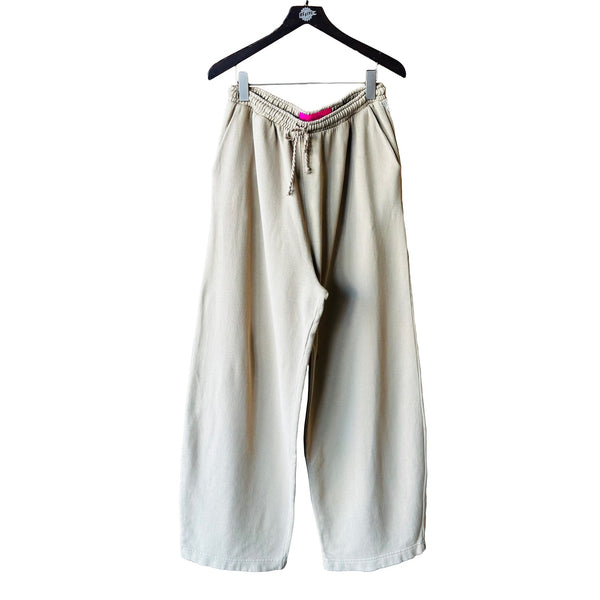 THE ELDER STATESMAN DAILY WIDE LEG SWEATPANT PUTTY