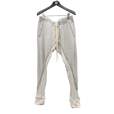 GREG LAUREN REVERSE FLEECE LOUNGE PANT IVORY