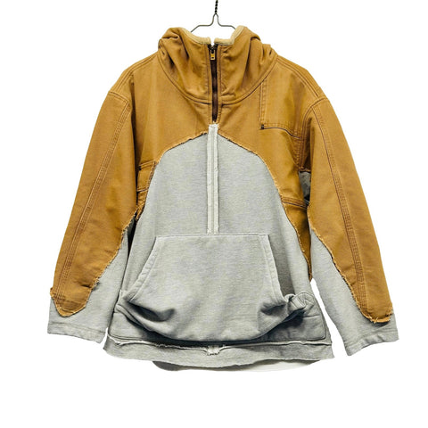 GREG LAUREN TRACK HOODIE TAN